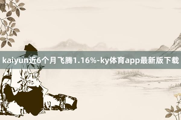 kaiyun近6個月飛騰1.16%-ky體育app最新版下載