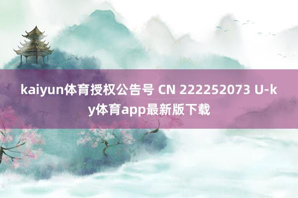 kaiyun體育授權公告號 CN 222252073 U-ky體育app最新版下載